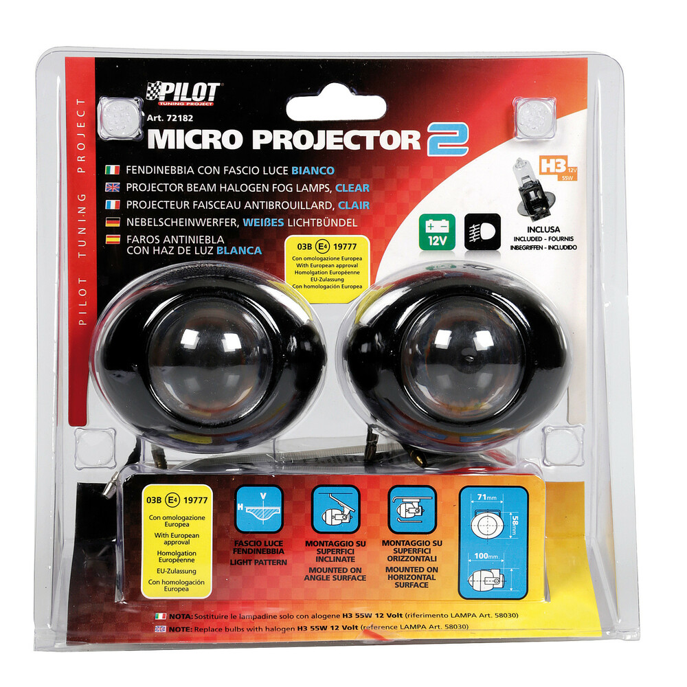 Micro-Projector 2, kit fari fendinebbia – Bianco