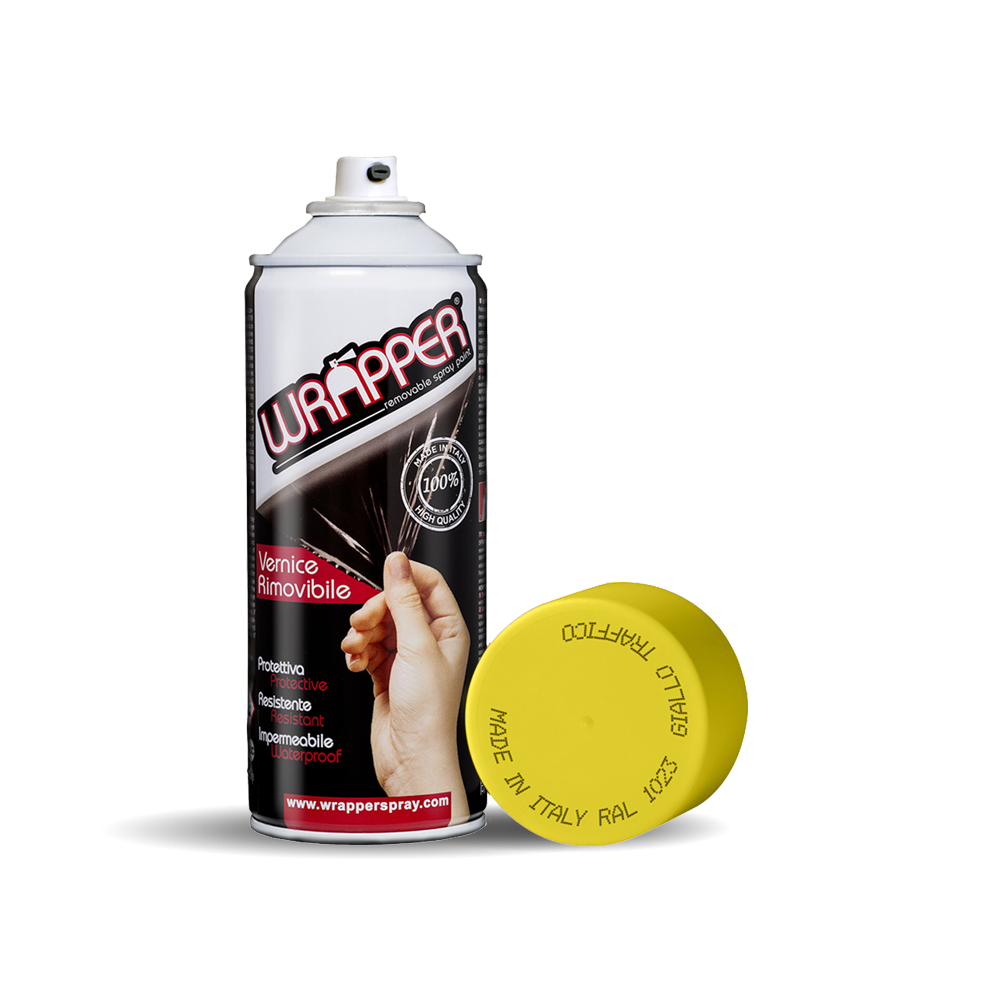 Wrapper, pellicola spray rimovibile, 400 ml – Giallo traffico – Ral 1023