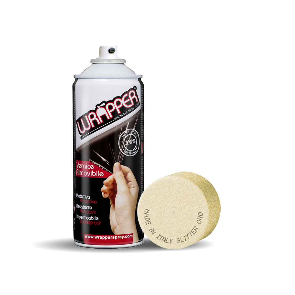 Wrapper, pellicola spray rimovibile, 400 ml – Glitter oro