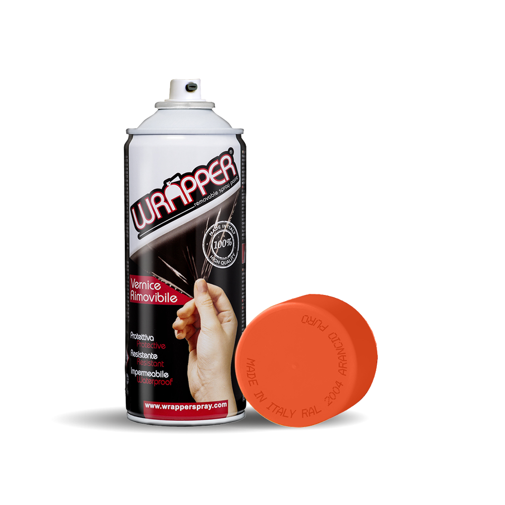Wrapper, pellicola spray rimovibile, 400 ml – Arancio puro – Ral 2004