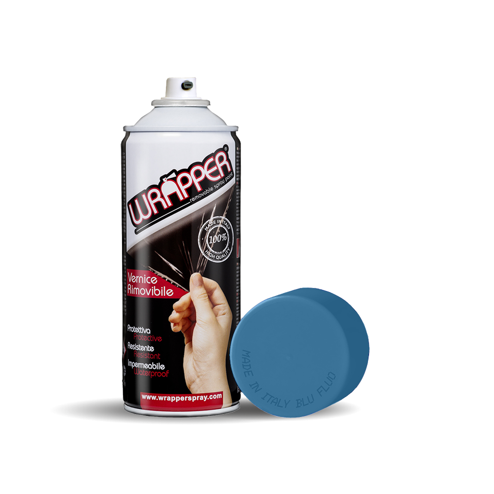Wrapper, pellicola spray rimovibile, 400 ml – Azzurro fluo