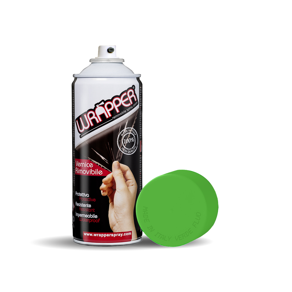Wrapper, pellicola spray rimovibile, 400 ml – Verde fluo