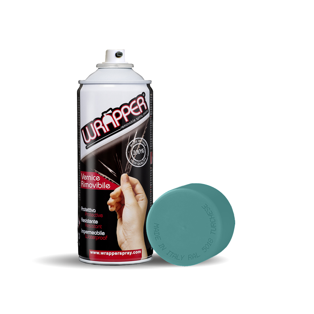 Wrapper, pellicola spray rimovibile, 400 ml – Turchese – Ral 5018