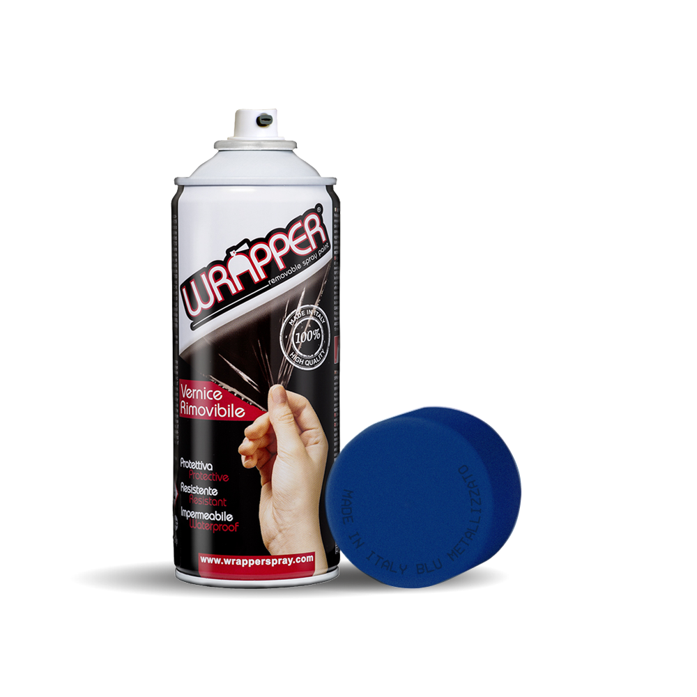 Wrapper, pellicola spray rimovibile, 400 ml – Blu metallizzato