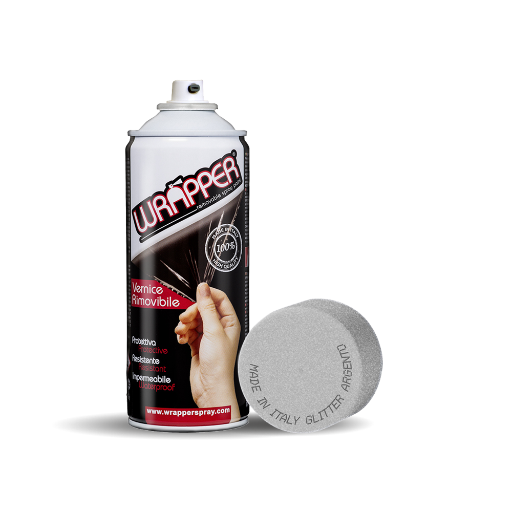 Wrapper, pellicola spray rimovibile, 400 ml – Glitter argento