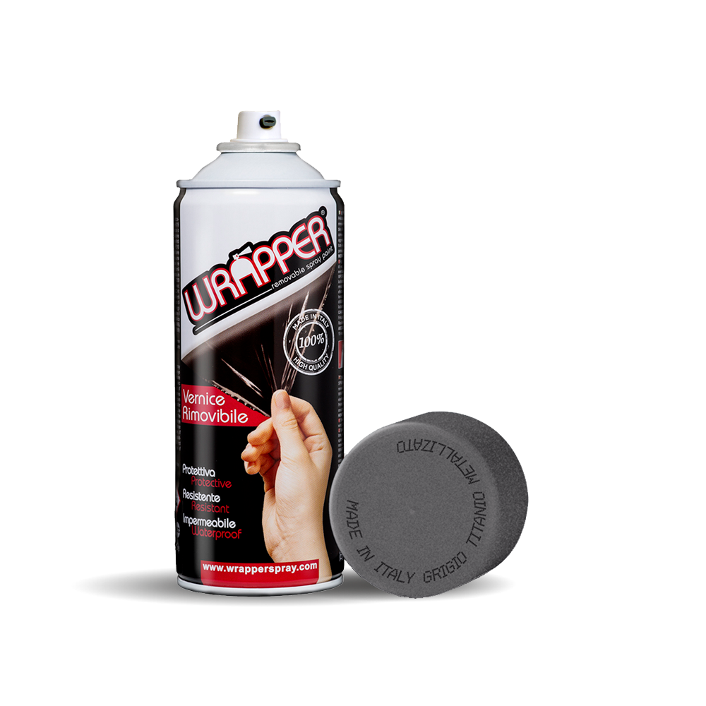 Wrapper, pellicola spray rimovibile, 400 ml – Grigio titanio metallizzato