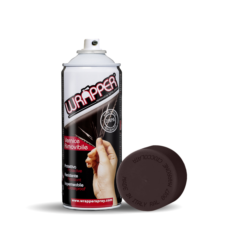 Wrapper, pellicola spray rimovibile, 400 ml – Marrone cioccolata – Ral 8017
