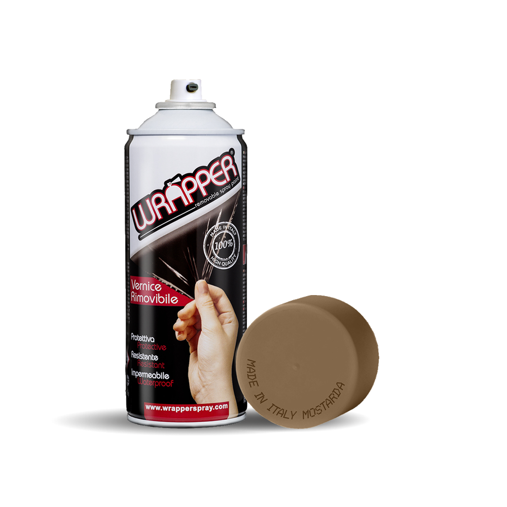 Wrapper, pellicola spray rimovibile, 400 ml – Mostarda