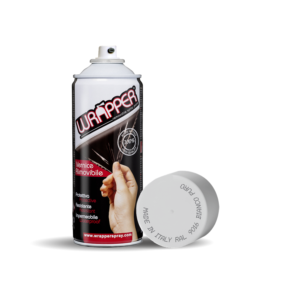 Wrapper, pellicola spray rimovibile, 400 ml – Bianco puro – Ral 9016