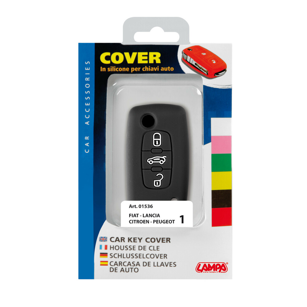 Cover per chiavi auto, conf. singola – compatibile per – Citroen, Fiat, Lancia, Peugeot – 1 LAMPA 01536