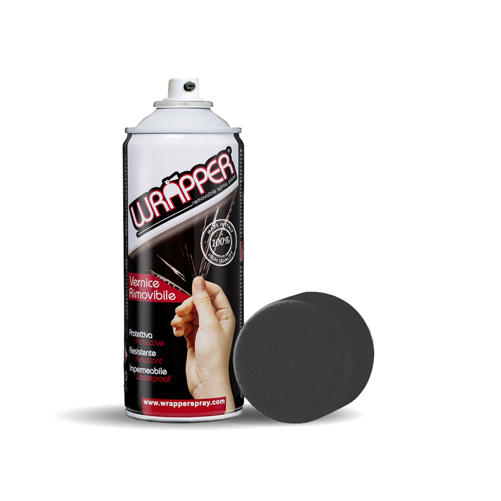 Wrapper, pellicola spray rimovibile, 400 ml – Nero metallizzato