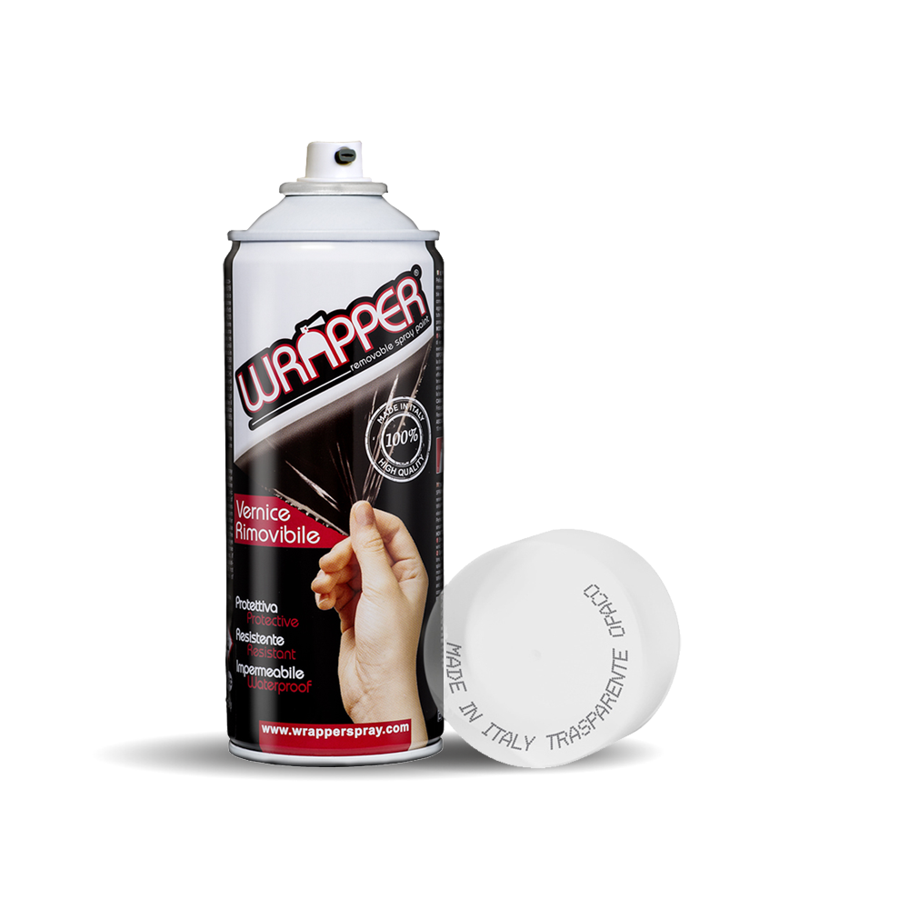 Wrapper, pellicola spray rimovibile, 400 ml – Trasparente opaco
