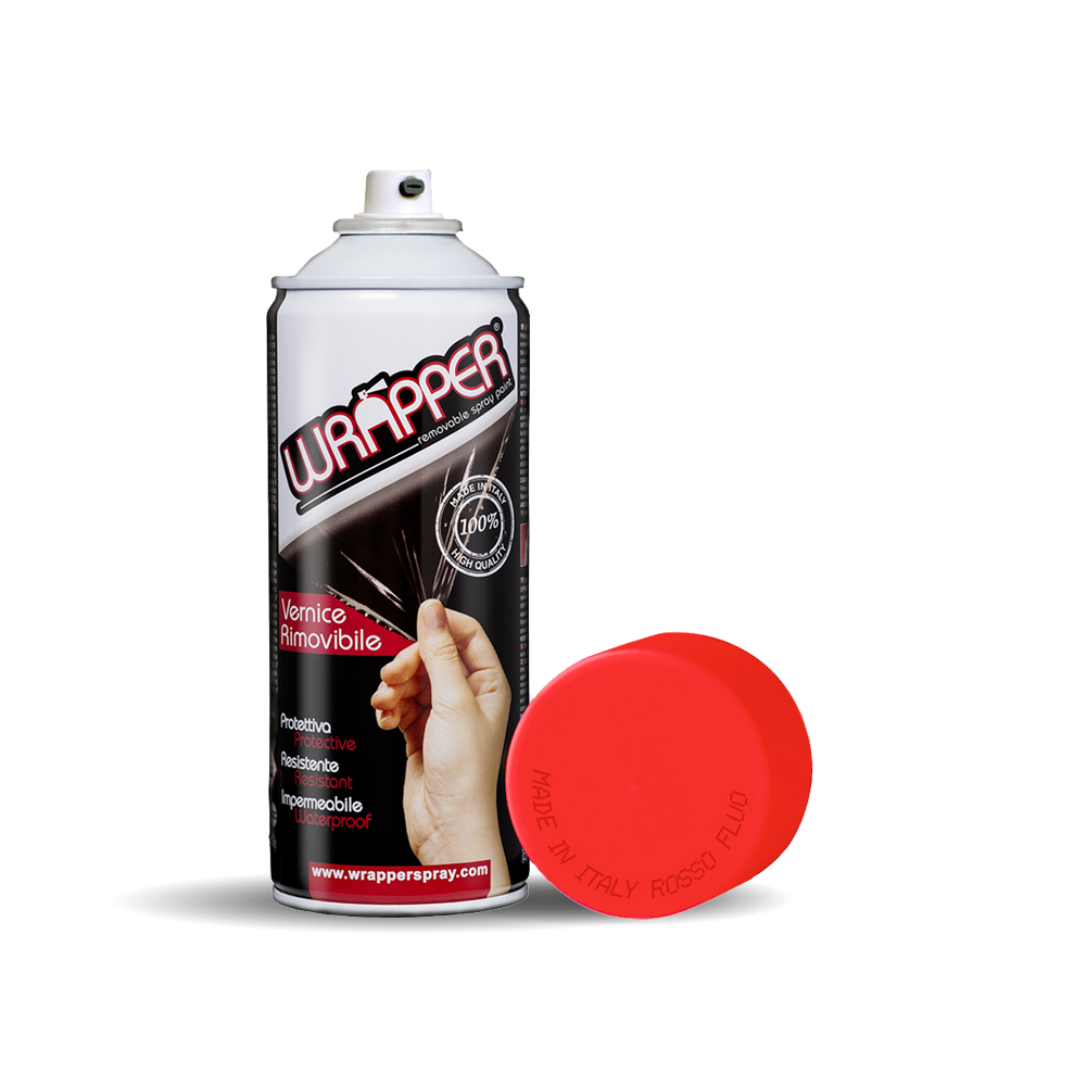 Wrapper, pellicola spray rimovibile, 400 ml – Rosso fluo