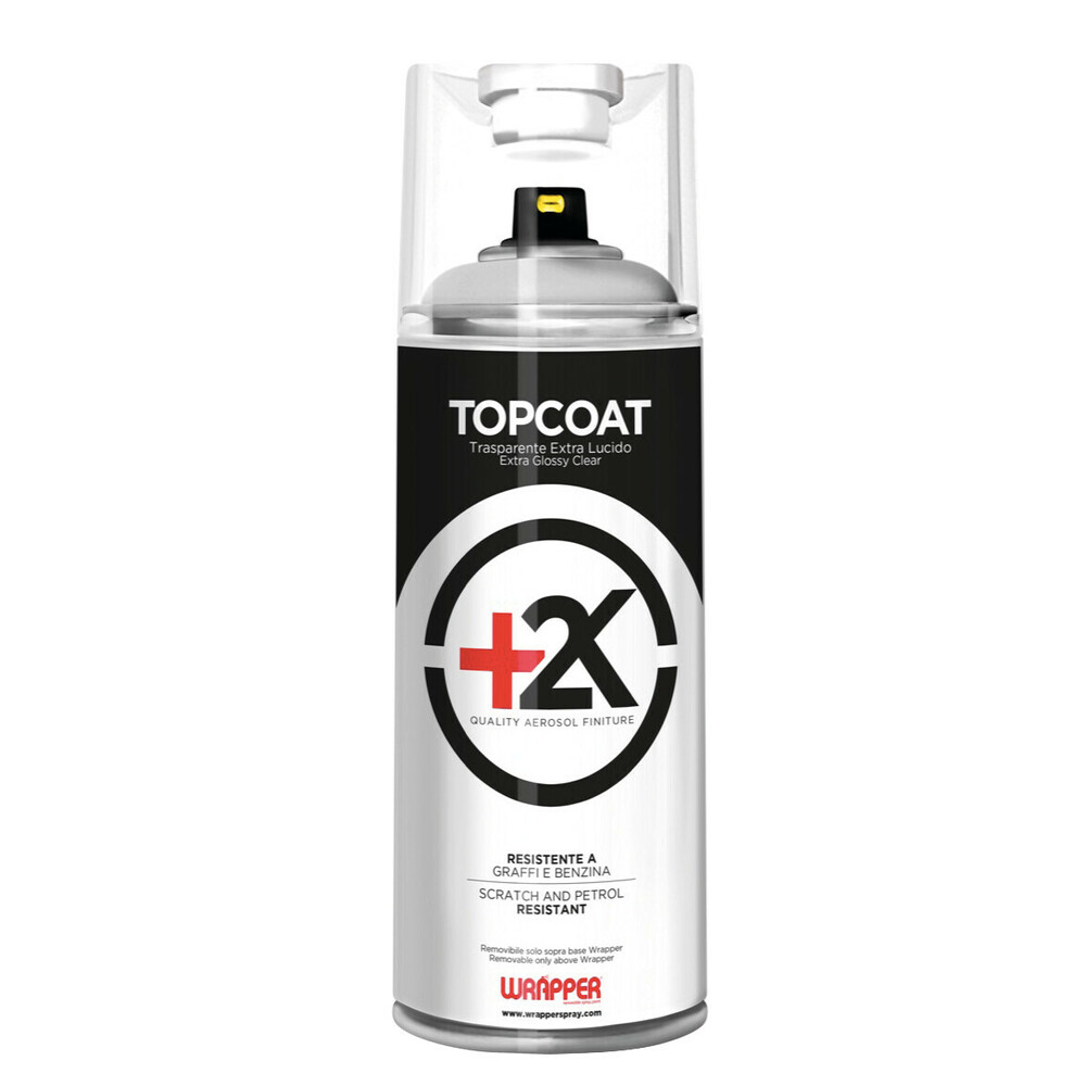Topcoat+2k, spray trasparente bicomponente non removibile – 400 ml – Lucido