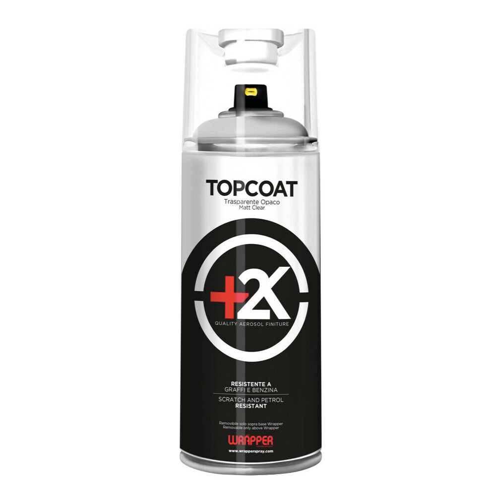 Topcoat+2k, spray trasparente bicomponente non removibile – 400 ml – Opaco