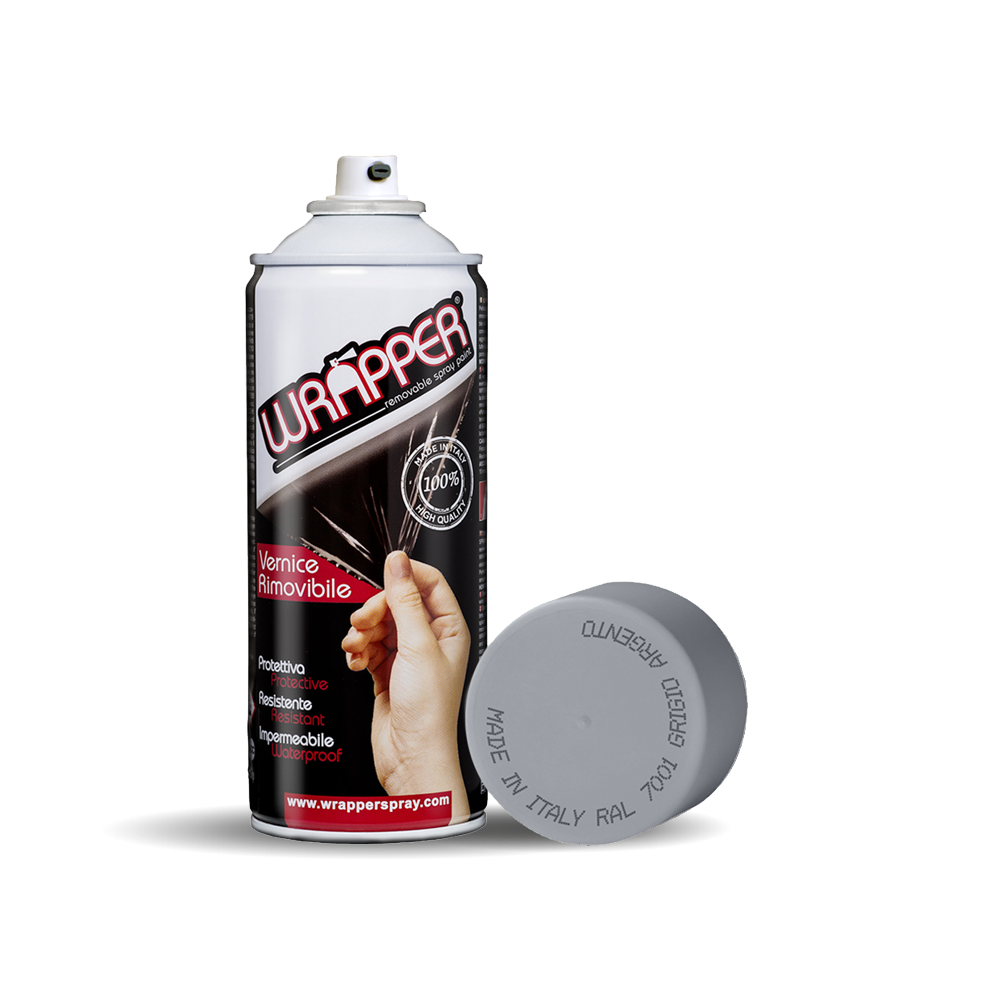 Wrapper, pellicola spray rimovibile, 400 ml – Grigio argento – Ral 7001
